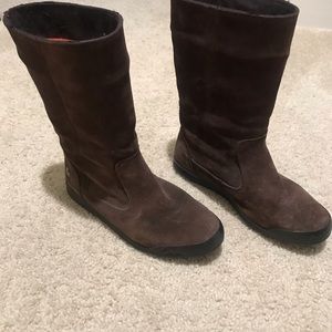 Size 6 coach convertible suede boots worn once